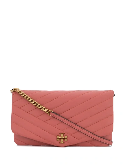 Tory Burch Kira Chevron Clutch Bag In Pink