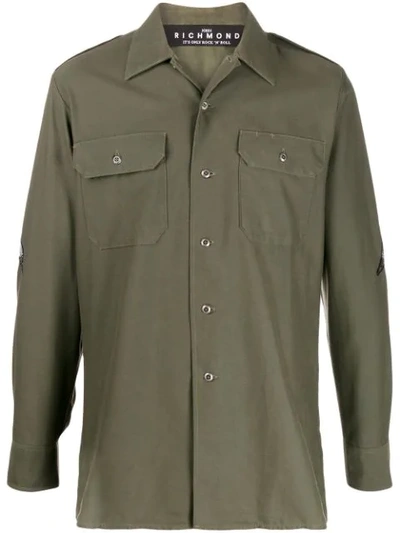 John Richmond Military Shirt In Green