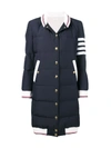 Thom Browne 4-bar Down Ripstop Bomber In Blue