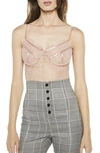 Bardot Britney Lace & Mesh Bodysuit - 100% Exclusive In Powder Pink
