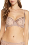 Simone Perele 'delice' Underwire Demi Bra In Chestnut
