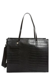 Beis The Work Tote In Black Croc