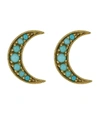ANDREA FOHRMAN Crescent Moon Turquoise Studs