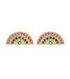 ANDREA FOHRMAN Mini Multi Sapphire Rainbow Earrings