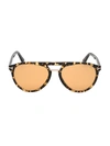 TOM FORD BURTON 57MM ROUNDED HAVANA SUNGLASSES,400010609470