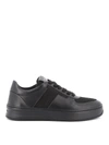 TOD'S LEATHER AND TECH MESH SNEAKERS