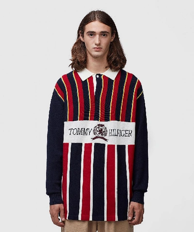 Tommy Hilfiger Mens Knitted Rugby Sweater