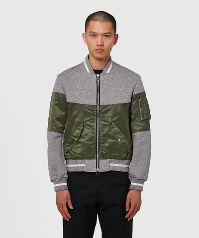 Sophnet Fabric Mix Bomber Jacket In Grey