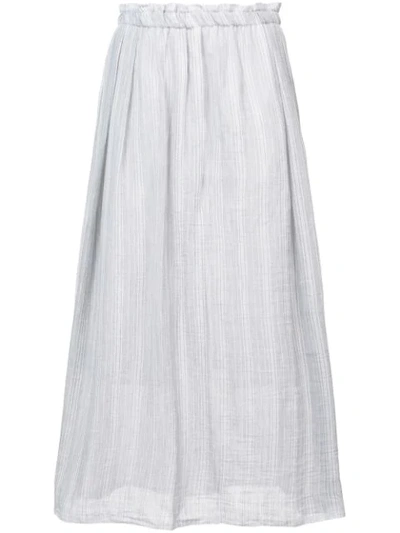 Lemlem Striped A-line Skirt In Grey