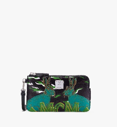 Mcm Pop Rabbit Tech Pouch In Black | Black