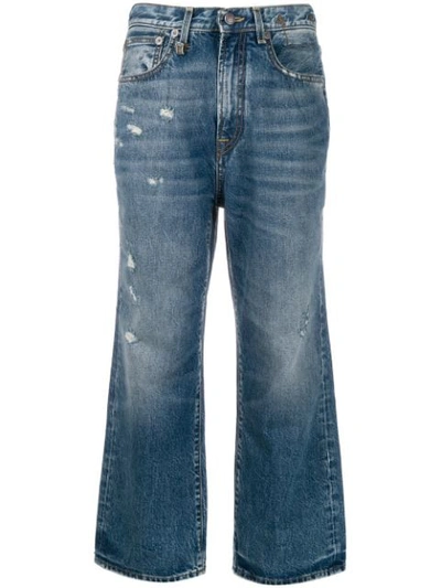 R13 High Rise Bootcut Jeans In Blue