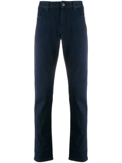 Emporio Armani Straight-leg Denim Jeans In Blue