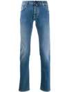 JACOB COHEN MID RISE SLIM FIT JEANS