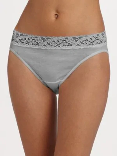 Hanro Women's Moments Hi-cut Brief In Smooth Grey