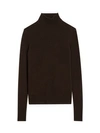 Theory Women's Basic Cashmere Turtleneck In Deep Brown
