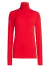 Majestic Soft Touch Turtleneck Top In Cherry