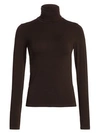 Majestic Soft Touch Turtleneck Top In Chocolate