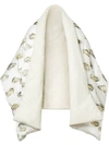 BURBERRY OYSTER PRINT PUFFER SCARF