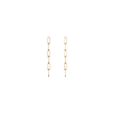 Aurate Sway Medium Chain Earrings Short In Gold