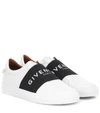 Givenchy Urban Street Logo-print Leather Slip-on Sneakers In White