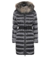 MONCLER Tinuv毛皮边饰羽绒大衣,P00406361