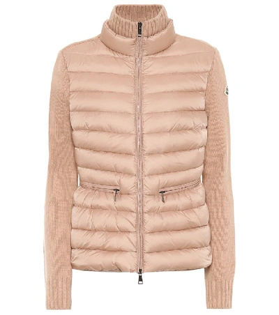 Moncler Wool, Cashmere And Down Jacket In Pink