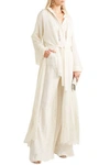 ETRO LACE-PANELED SILK-JACQUARD dressing gown,3074457345621181663