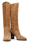 SERGIO ROSSI SUEDE KNEE BOOTS,3074457345620538890