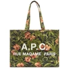 APC A.P.C. Floral Print Logo Shopper Bag