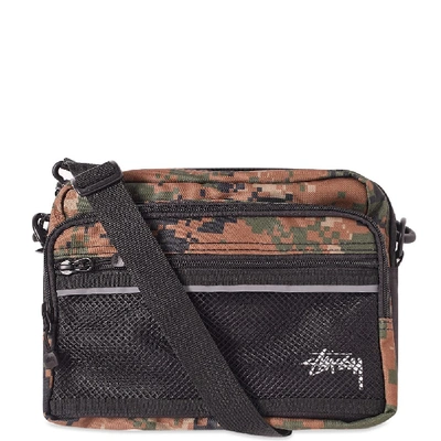 Stussy Digi Camo Shoulder Bag In Brown