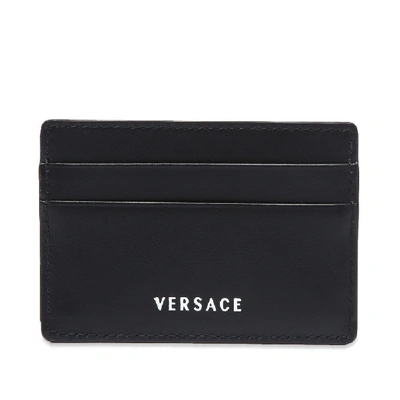 Versace 2-tone Card Holder In Black