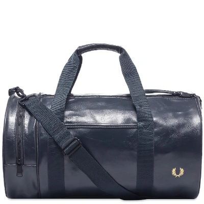 Fred Perry Authentic Tonal Barrel Bag In Blue
