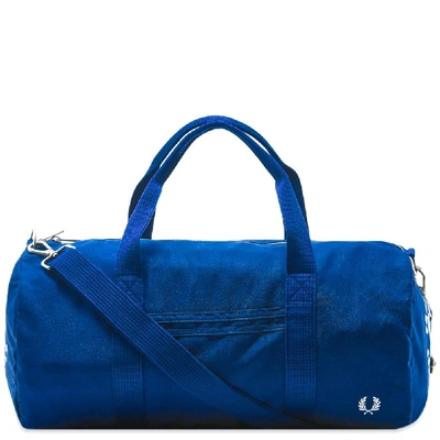 Fred Perry Laurel Logo Barrel Bag In Blue