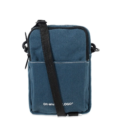 Off-white Denim Hip Bag In Blue