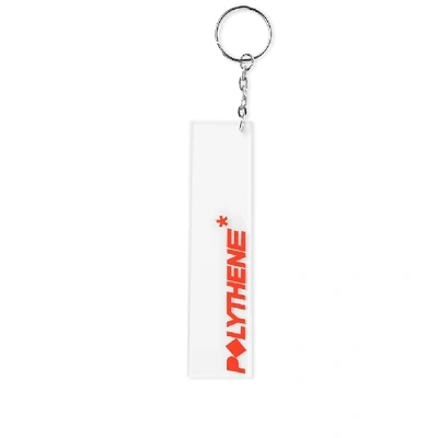 Polythene Optics Clear Acrylic Keyring In Red