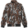 Stussy Tree Bark Fleece Jacket In Brown