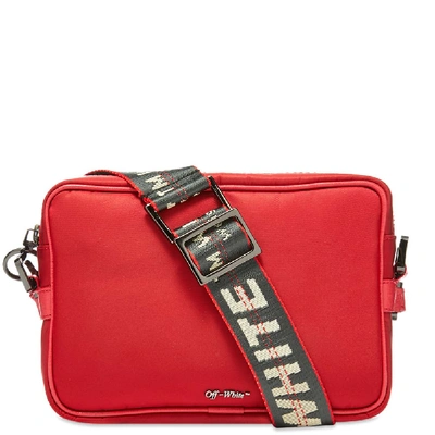 Off-white Cross-body Industrial Bag In Red