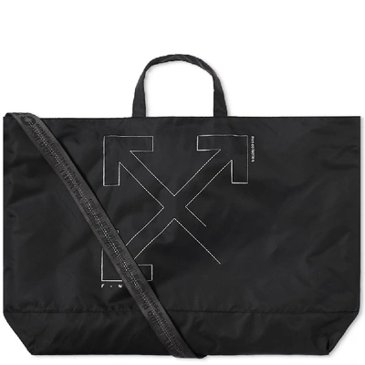 Off-white Unfinished 3m Arrows Tote In Black