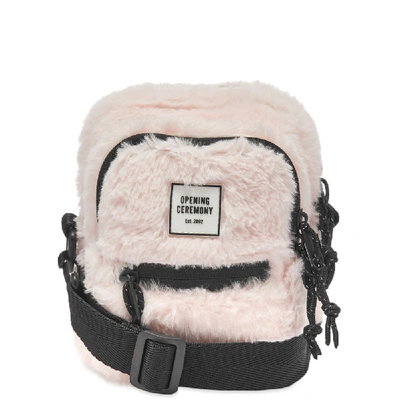 Opening Ceremony Faux Fur Mini Cross-body Bag In Pink