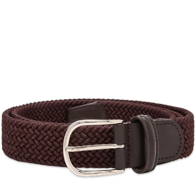 Anderson's Woven Textile Belt In Brown