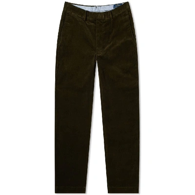 Polo Ralph Lauren Flat Front Cord Pant In Green