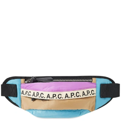 A.p.c. Lucille Tape Logo Waist Bag In Multi