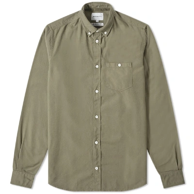 Norse Projects Anton Oxford Shirt In Green