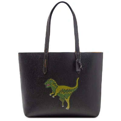 Coach Leather Rexy Tote In Black