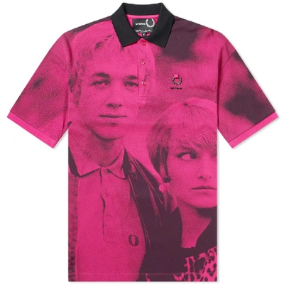 Raf Simons Fred Perry X All Over Print Polo In Pink ModeSens
