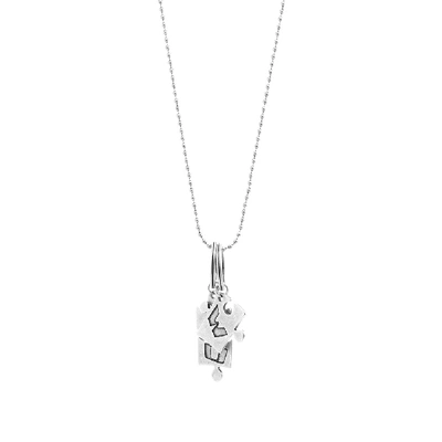 Off-white Puzzle Burnished Silver-tone Necklace