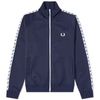 Fred Perry Authentic Taped Track Jacket Carbon Blue