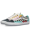Vans Color Block And Check Print Ua Old Skool Cap Lx Sneakers In Multi