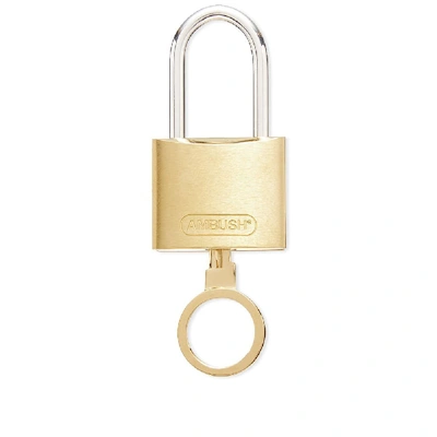 Ambush Padlock Key Ring In Gold