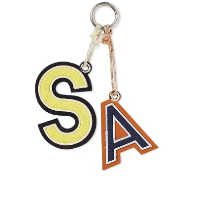 Acne Studios Letters Keyring In Multi